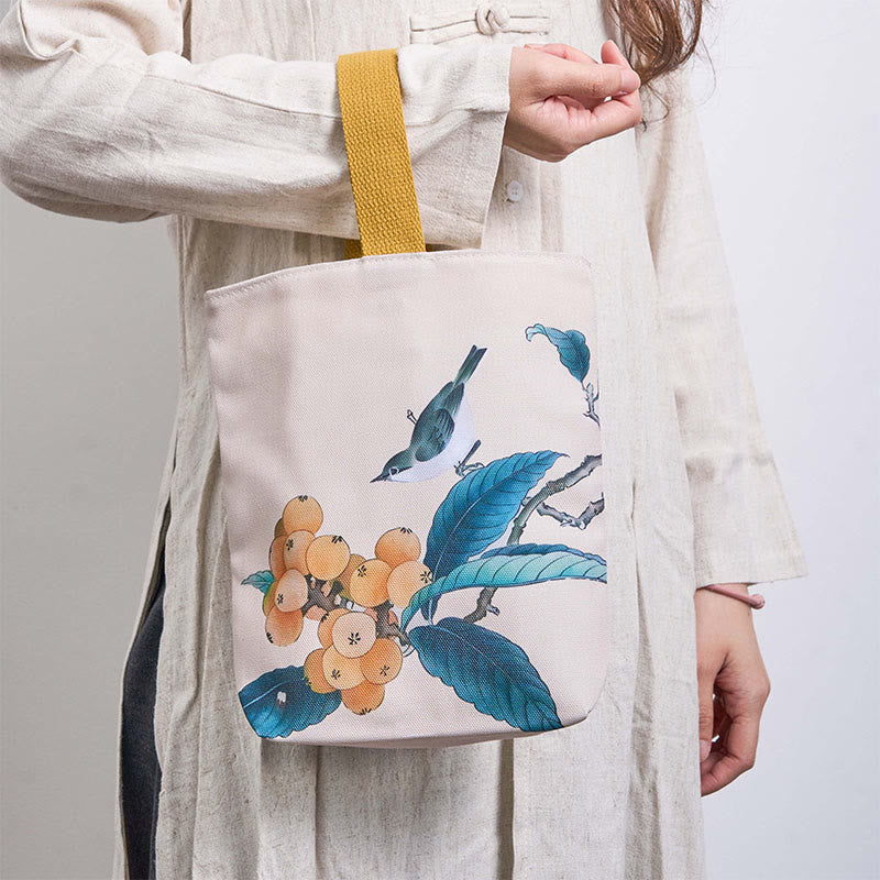 Buddha Stones Loquat Bird Canvas-Handtasche - image 2