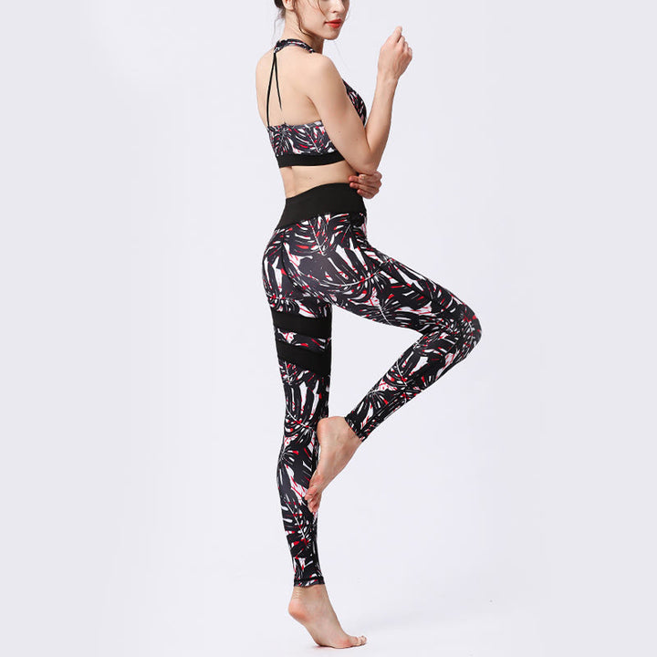 Buddha Stones Blumenblätter Drucken Sport Übung Fitness Hohe Taille Leggings Damen Yoga Hosen