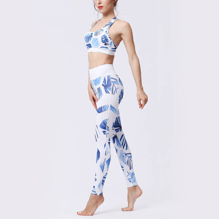 Buddha Stones Blumenblätter Drucken Sport Übung Fitness Hohe Taille Leggings Damen Yoga Hosen - image 41