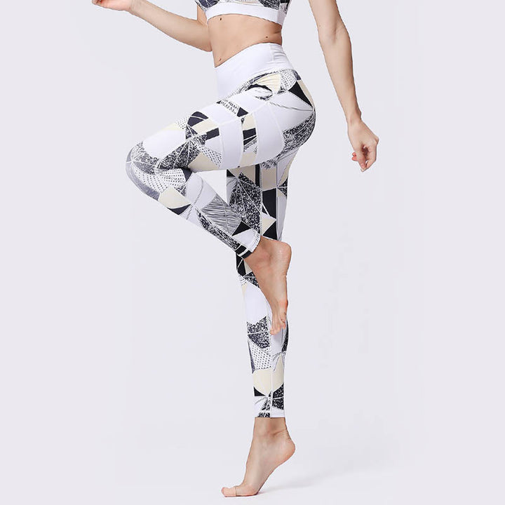 Buddha Stones Blumenblätter Drucken Sport Übung Fitness Hohe Taille Leggings Damen Yoga Hosen - image 44