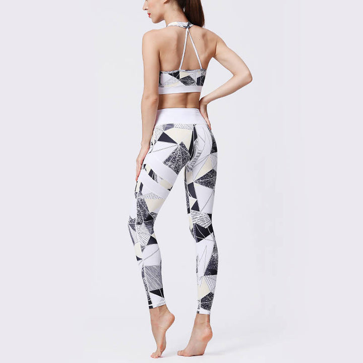 Buddha Stones Blumenblätter Drucken Sport Übung Fitness Hohe Taille Leggings Damen Yoga Hosen