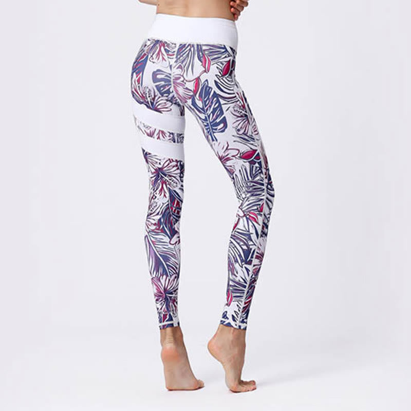 Buddha Stones Blumenblätter Drucken Sport Übung Fitness Hohe Taille Leggings Damen Yoga Hosen - image 48