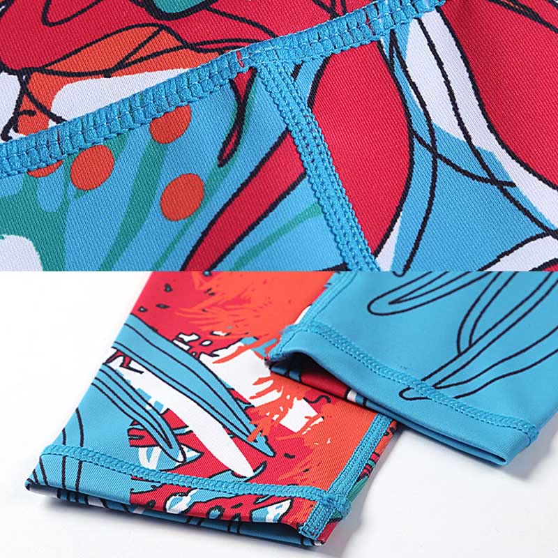 Buddha Stones Leggings mit buntem Blütenblatt- und Blätterprint, hochgeschnitten, ideal für Sport, Fitness und Yoga – Damen-Yogahose - image 23