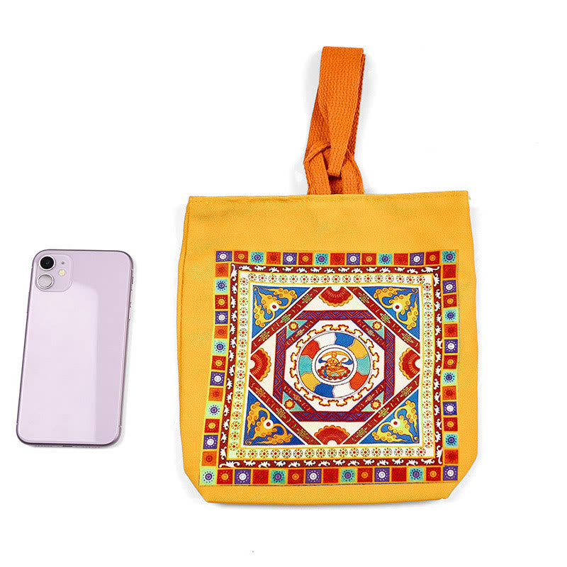 Buddha Stones Dunhuang fliegende Apsaras Lotus Buddha-Statuen Leinwand-Tasche - image 17