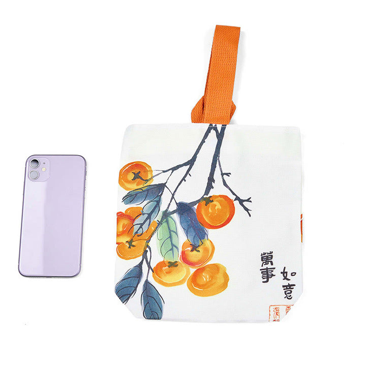 Buddha Stones Persimmon Canvas Handtasche - image 1