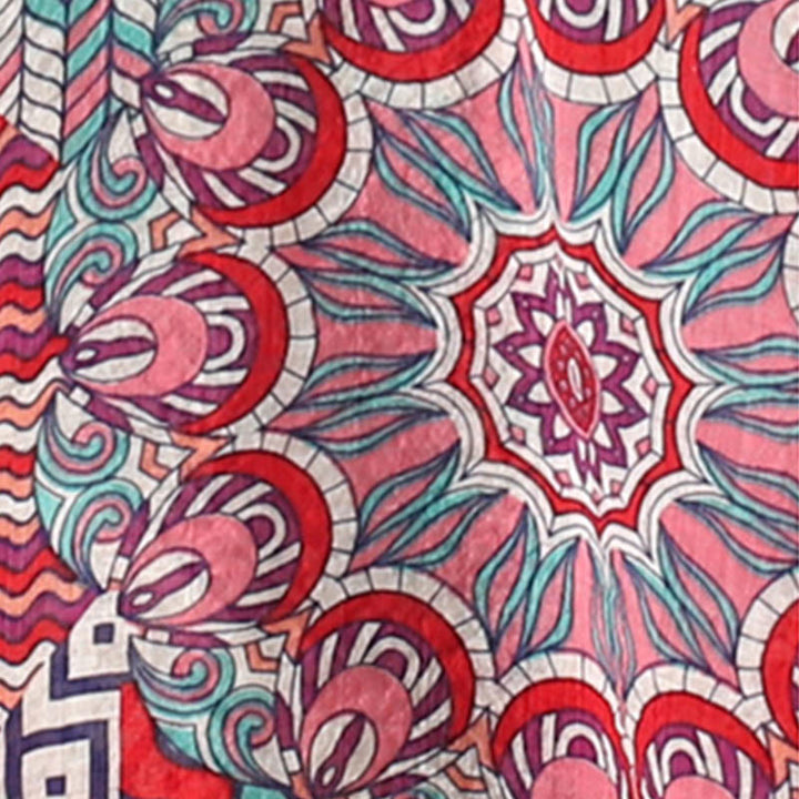 Buddha Stones Damen Mandala Geometrie Halb Knopf Shirt - image 6