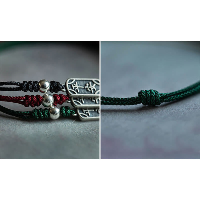 Buddha Stones Handgemachtes Armband aus 925er Sterlingsilber Friedens- und Freuden-Schutzzubehör - image 30