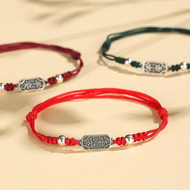 Buddha Stones Handgemachtes Armband aus 925er Sterlingsilber Friedens- und Freuden-Schutzzubehör - image 15