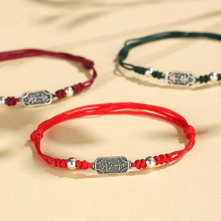 Buddha Stones Handgemachtes Armband aus 925er Sterlingsilber Friedens- und Freuden-Schutzzubehör - image 15