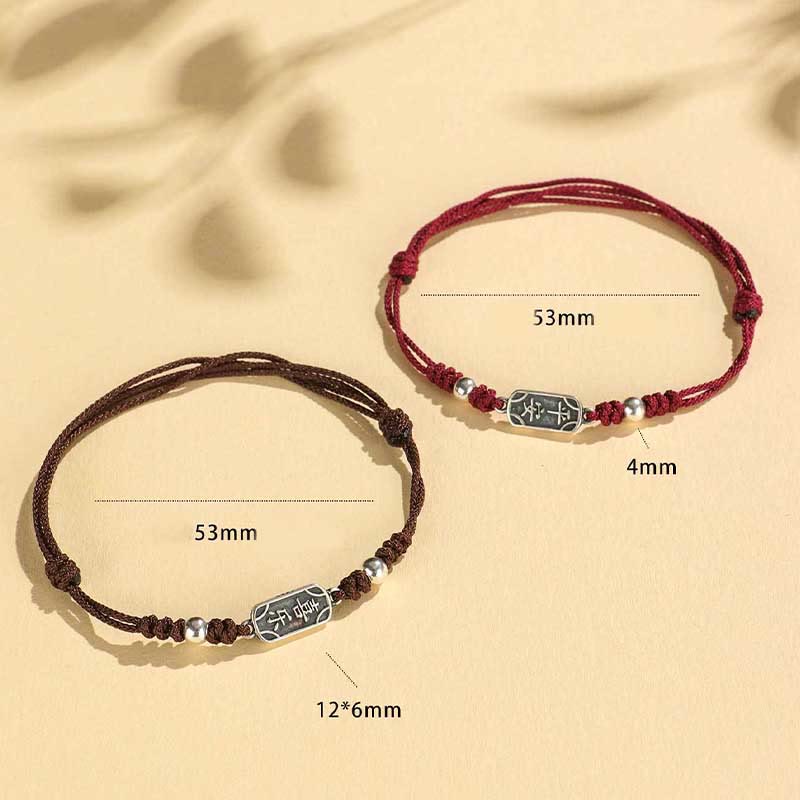 Buddha Stones Handgemachtes Armband aus 925er Sterlingsilber Friedens- und Freuden-Schutzzubehör - image 21
