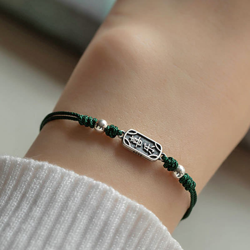 Buddha Stones Handgemachtes Armband aus 925er Sterlingsilber Friedens- und Freuden-Schutzzubehör - image 26