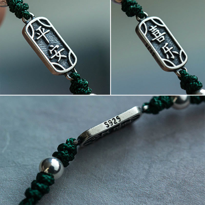 Buddha Stones Handgemachtes Armband aus 925er Sterlingsilber Friedens- und Freuden-Schutzzubehör - image 25