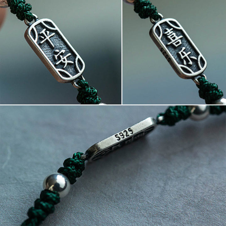 Buddha Stones Handgemachtes Armband aus 925er Sterlingsilber Friedens- und Freuden-Schutzzubehör - image 25