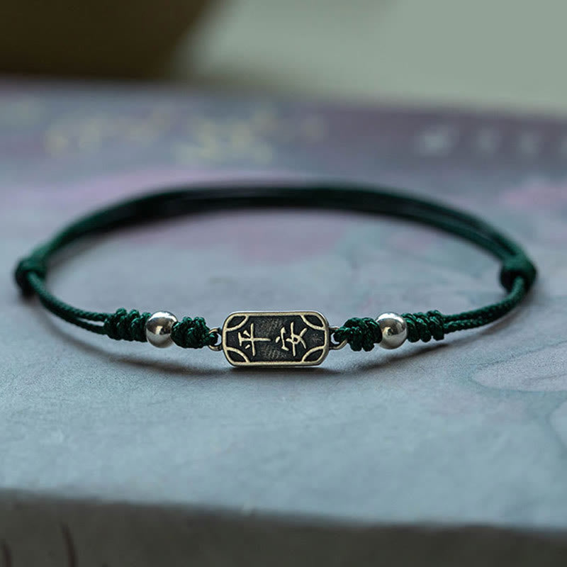 Buddha Stones Handgemachtes Armband aus 925er Sterlingsilber Friedens- und Freuden-Schutzzubehör - image 23
