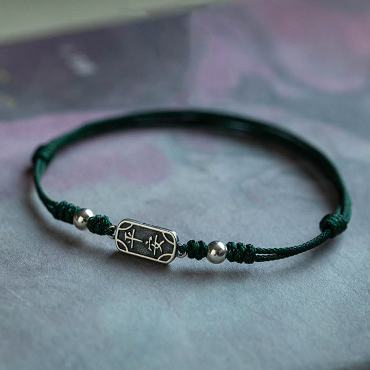 Buddha Stones Handgemachtes Armband aus 925er Sterlingsilber Friedens- und Freuden-Schutzzubehör - image 24