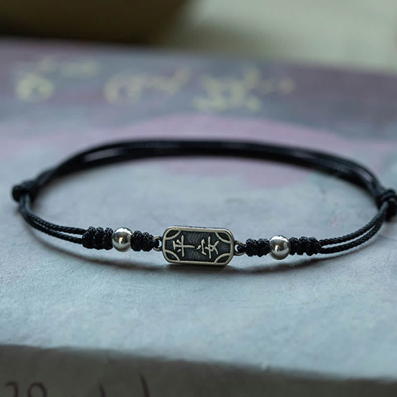 Buddha Stones Handgemachtes Armband aus 925er Sterlingsilber Friedens- und Freuden-Schutzzubehör - image 32