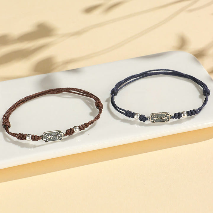 Buddha Stones Handgemachtes Armband aus 925er Sterlingsilber Friedens- und Freuden-Schutzzubehör - image 34