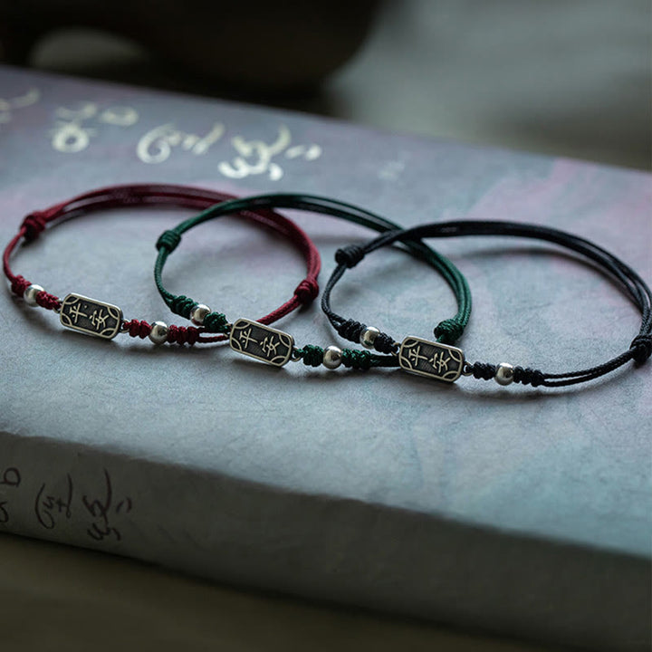Buddha Stones Handgemachtes Armband aus 925er Sterlingsilber Friedens- und Freuden-Schutzzubehör - image 19