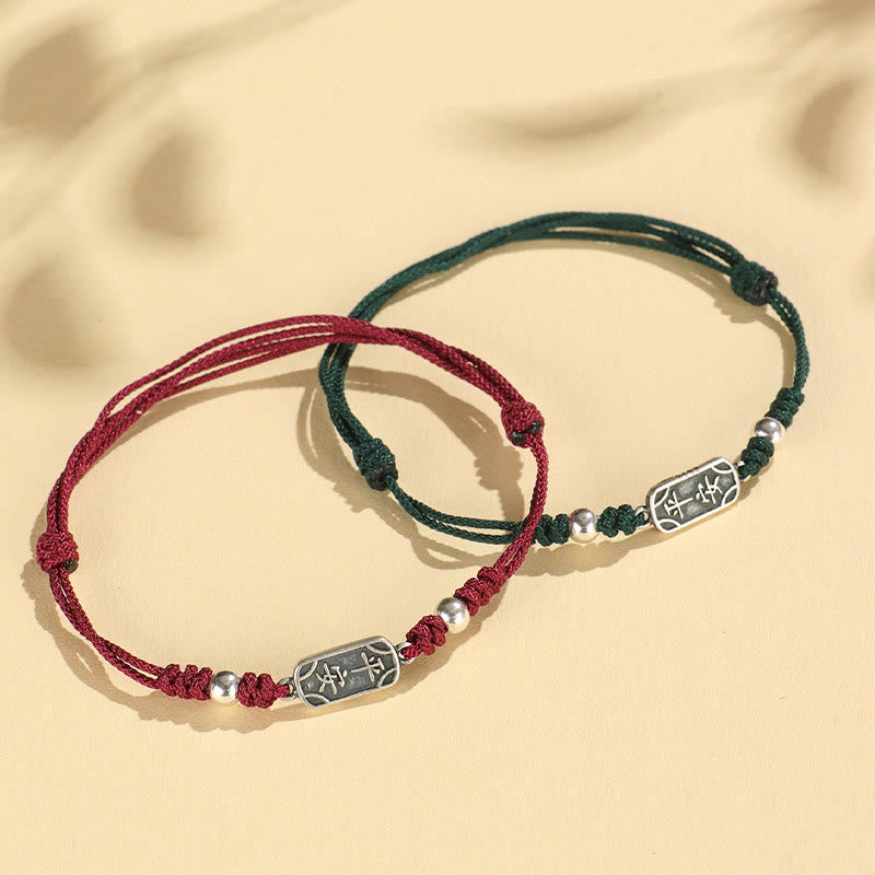 Buddha Stones Handgemachtes Armband aus 925er Sterlingsilber Friedens- und Freuden-Schutzzubehör - image 18