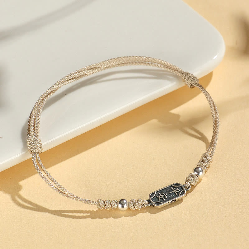 Buddha Stones Handgemachtes Armband aus 925er Sterlingsilber Friedens- und Freuden-Schutzzubehör - image 36
