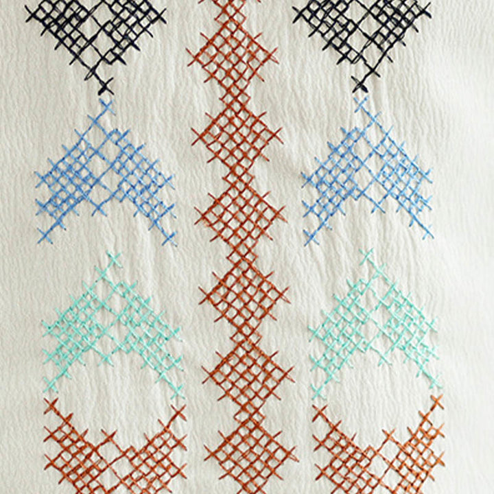 Buddha Stones Retro Stickerei V-Ausschnitt Quasten Tank Top - image 9