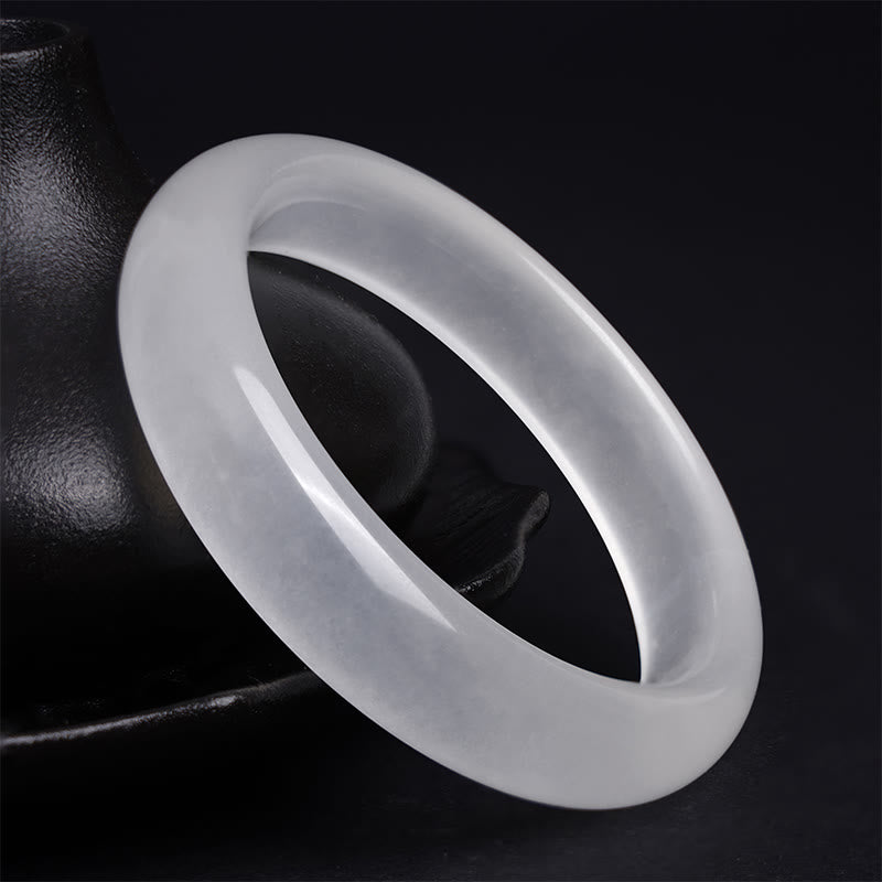 Buddha Stones, natürliches weißes Chalcedon-Armband, positives Armband - image 3