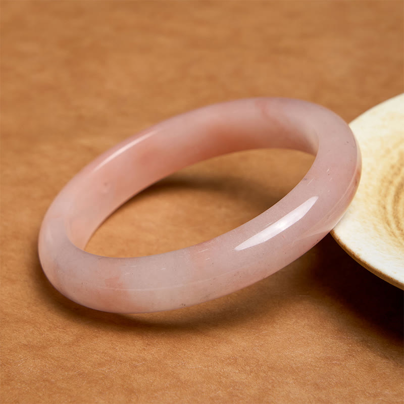 Buddha Stones Pink Golden Silk Jade Reichtum Glücksarmband Armreif - Wohnung - 60-62 mm - image 0