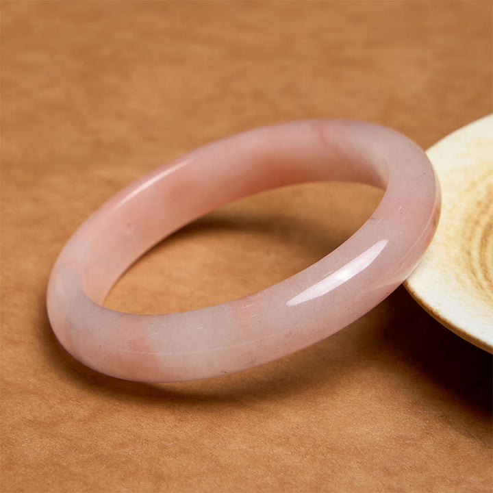 Buddha Stones Pink Golden Silk Jade Reichtum Glücksarmband Armreif - Wohnung - 60-62 mm - image 0