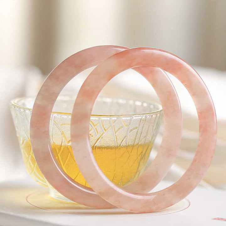Buddha Stones Pink Golden Silk Jade Reichtum Glücksarmband Armreif - image 9
