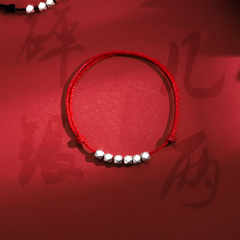 Buddha Stones 925 Sterling Silber Perlen Glück Schutz Flechtseil Fußkettchen - image 8