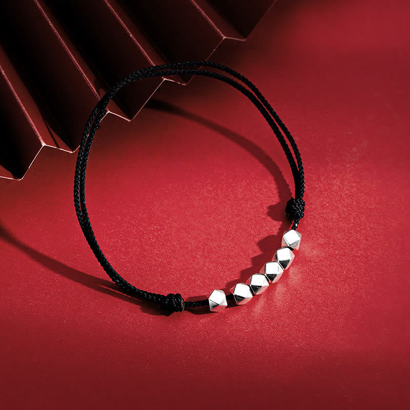 Buddha Stones 925 Sterling Silber Perlen Glück Schutz Flechtseil Fußkettchen - image 11