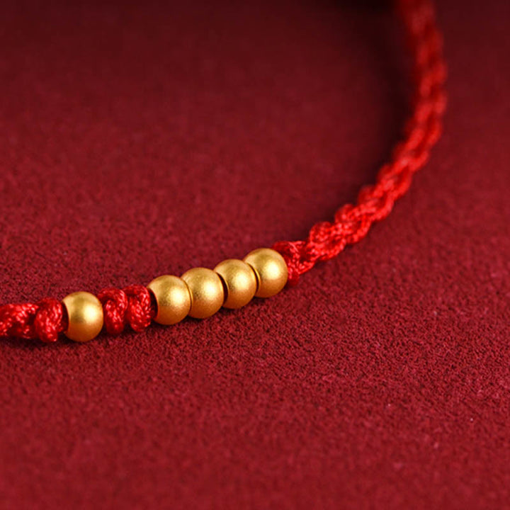Buddha Stones 999 Goldperlen Glück geflochtenes Schutz-Paar-Armband - image 13
