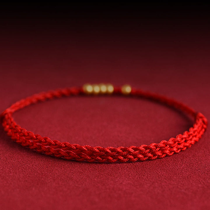 Buddha Stones 999 Goldperlen Glück geflochtenes Schutz-Paar-Armband - image 11