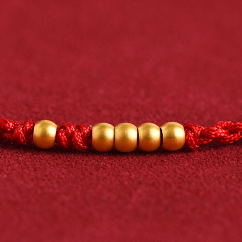 Buddha Stones 999 Goldperlen Glück geflochtenes Schutz-Paar-Armband - image 14