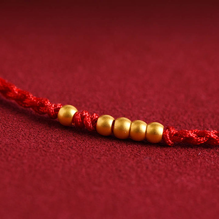 Buddha Stones 999 Goldperlen Glück geflochtenes Schutz-Paar-Armband - image 12