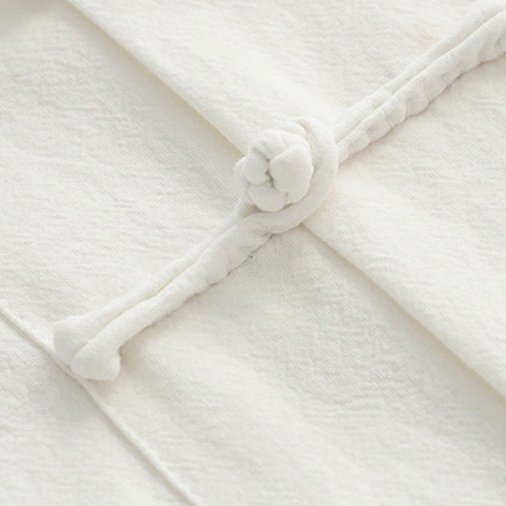 Buddha Stones Chinesische Froschknopf-Tang-Jacke Herren Kurzarmhemd Baumwoll-Leinenkleidung Mit Taschen - image 3