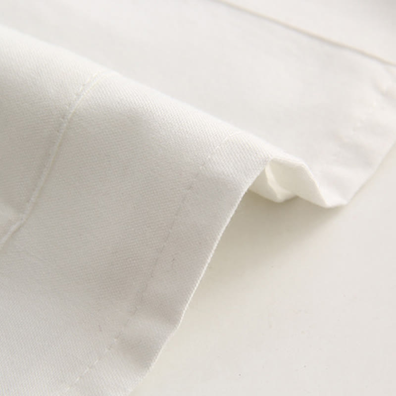 Buddha Stones Chinesischer Froschknopf Tang Anzug Herren Kurzarm Baumwollhemd mit Taschen - image 6