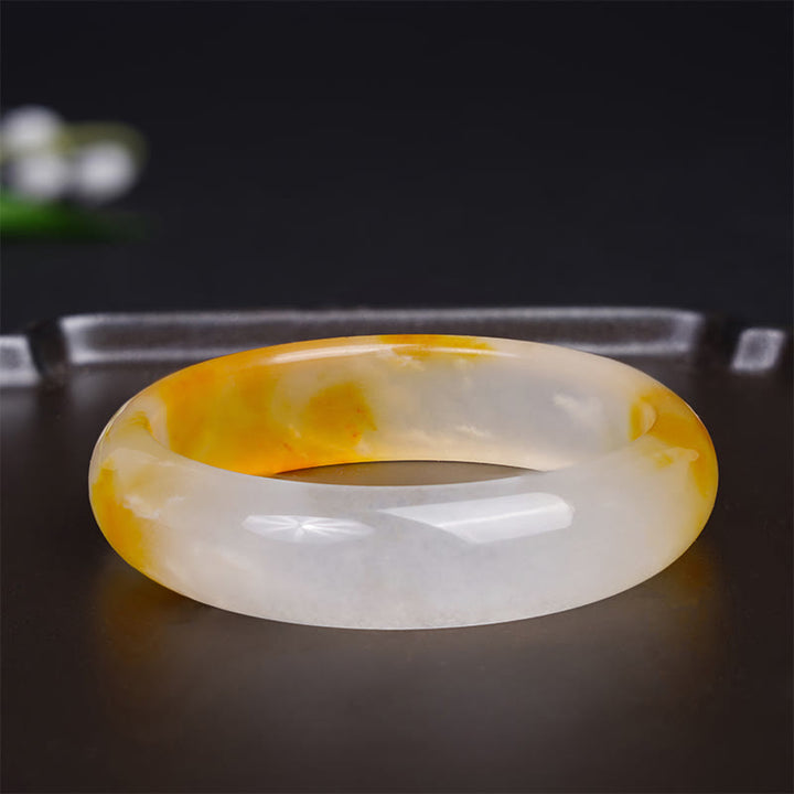 Buddha Stones Gelber Chalzedon Harmonie Positivität Armband - image 1