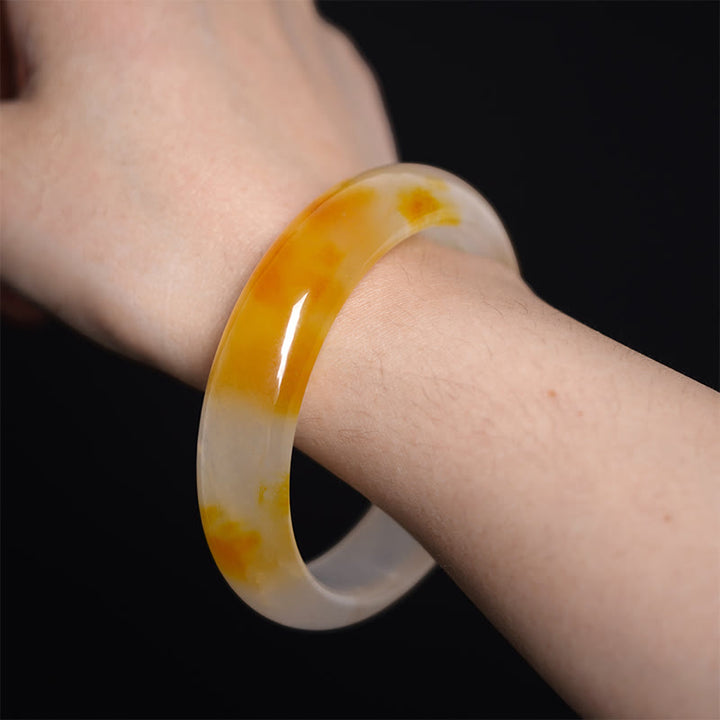 Buddha Stones Gelber Chalzedon Harmonie Positivität Armband - image 4