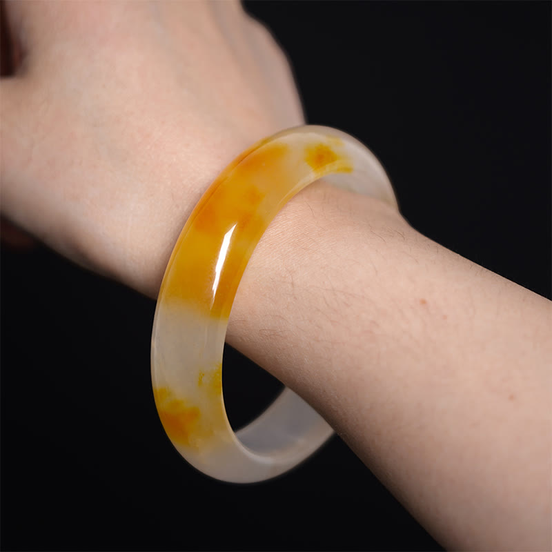 Buddha Stones Gelber Chalzedon Harmonie Positivität Armband - image 4