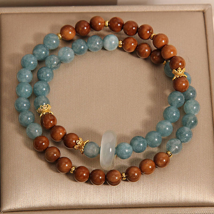 Buddha Stones Kuka-Samen Jade Wohlstand Glück Armband