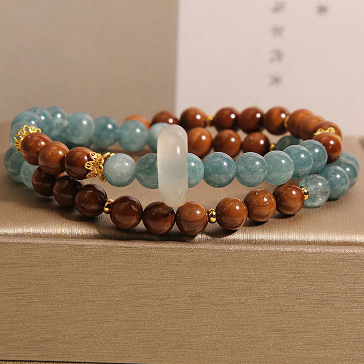 Buddha Stones Kuka-Samen Jade Wohlstand Glück Armband