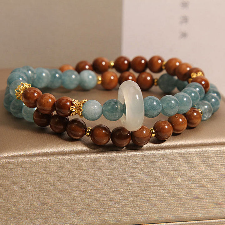 Buddha Stones Kuka-Samen Jade Wohlstand Glück Armband