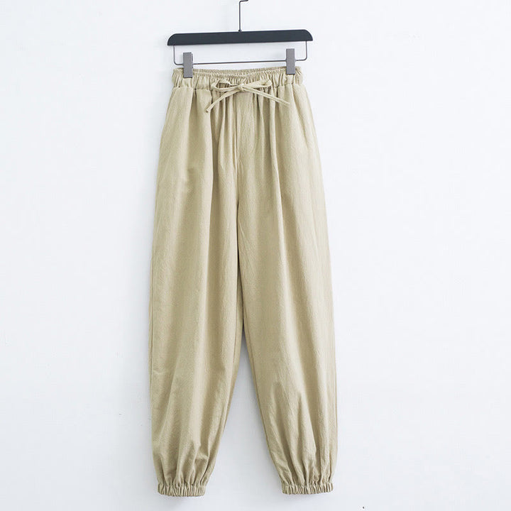 Buddha Stones Einfarbige Baumwoll-Leinen Freizeithosen für Herren mit Taschen - Weizen - US/ UK/AU44, EU54 (4XL) - image 8
