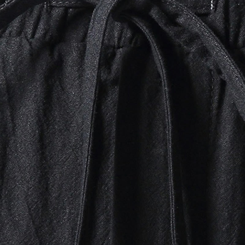 Buddha Stones Einfarbige Baumwoll-Leinen Freizeithosen für Herren mit Taschen - image 3