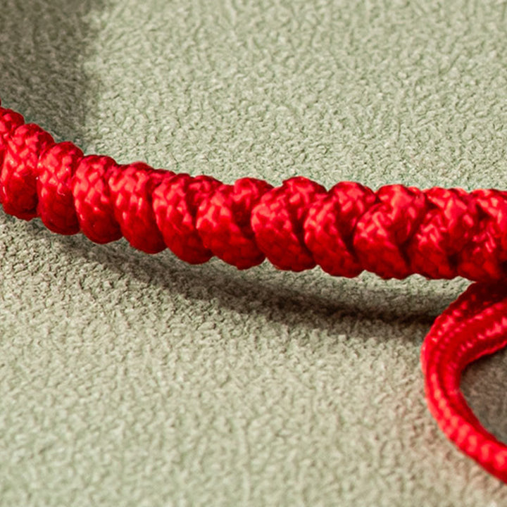 Buddha Stones Jade Glück Fülle Rotes Schnurarmband