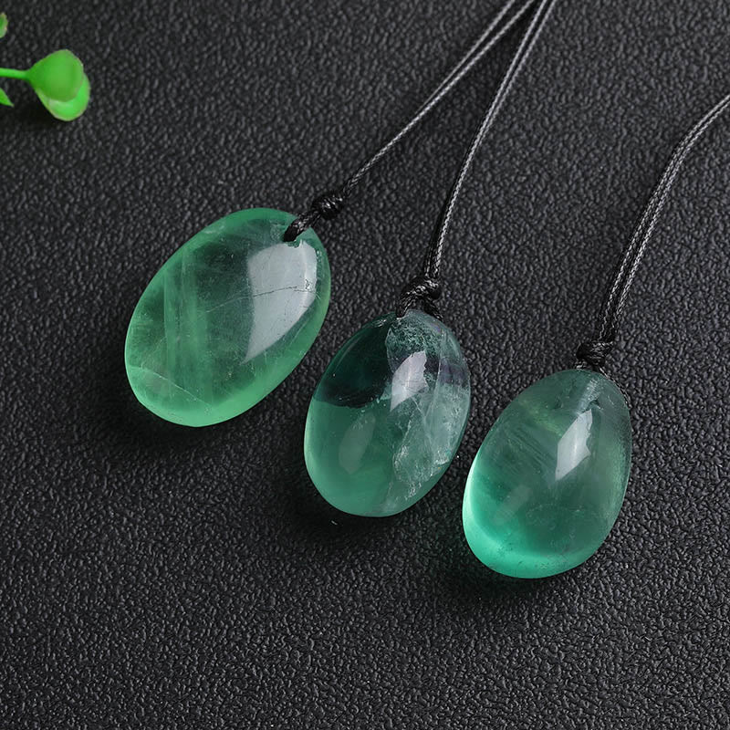 Buddha Stones ​​Grüne Fluorit-Kraft-Halskette Anhänger - image 2