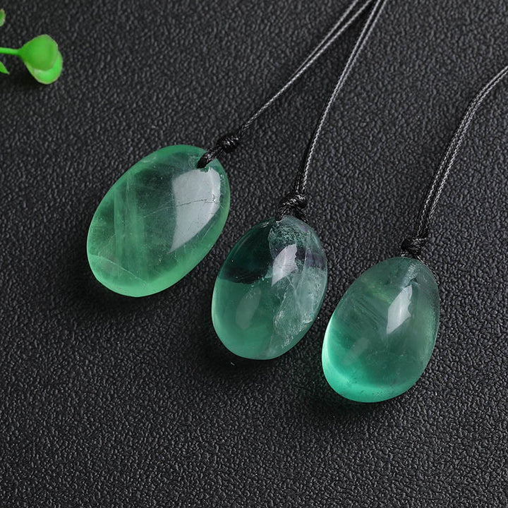 Buddha Stones ​​Grüne Fluorit-Kraft-Halskette Anhänger - image 2