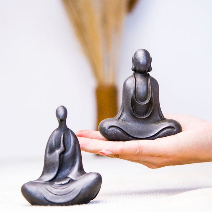 Buddha Stones Tibetische Buddha Eisenpulver Rost Guss Harz Statue Schreibtischdekoration - image 30