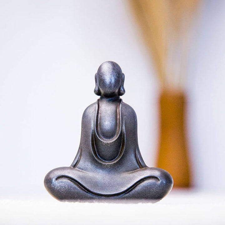 Buddha Stones Tibetische Buddha Eisenpulver Rost Guss Harz Statue Schreibtischdekoration - image 25